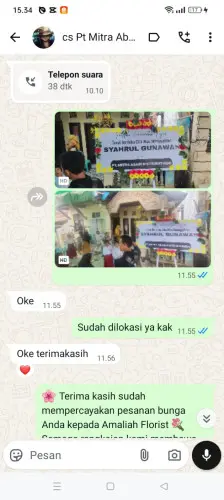 Testimonial Papan Bunga summarecon kelapa gading