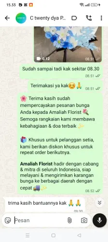 Testimonial Standing Flower summarecon kelapa gading